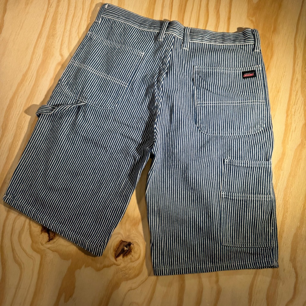 Dickies Blue and White Striped Cargo Shorts